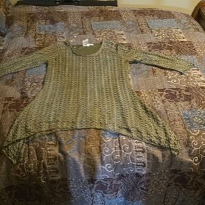 Anthropologie Olive Knit Sweater